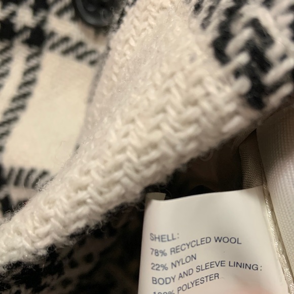 Ivory & Black pea coat - women’s M - Gap - Picture 5 of 6